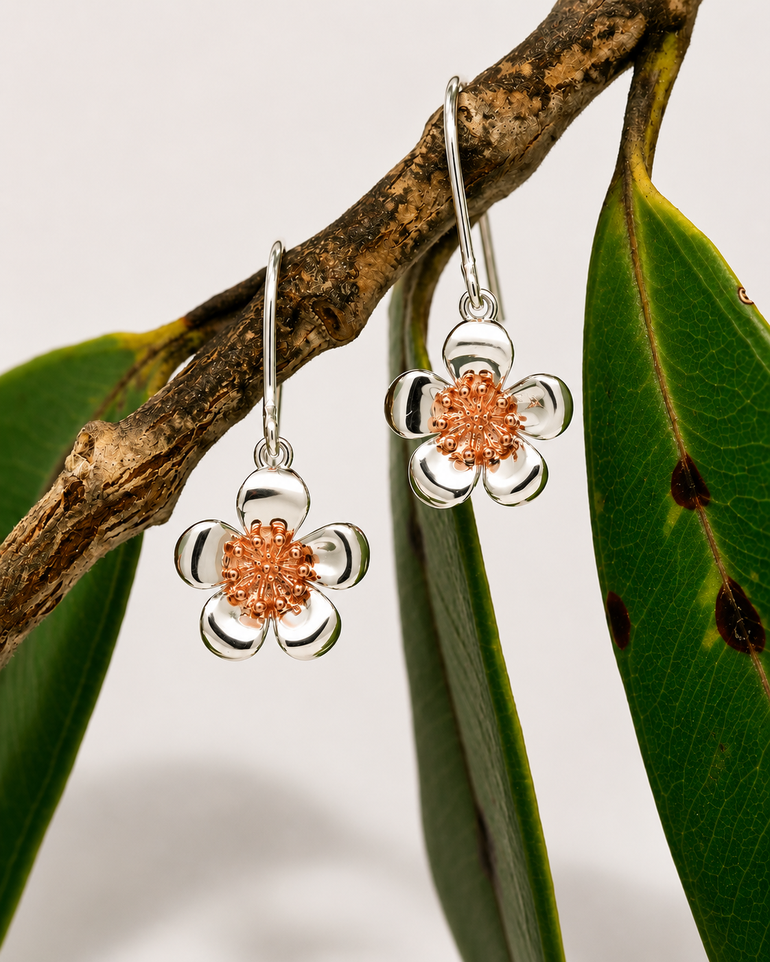 Manuka Flower Hook Earrings