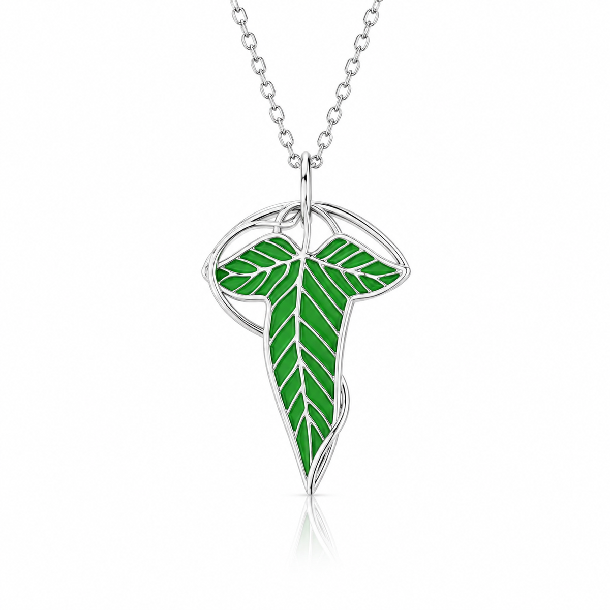 Elven Leaf Brooch Necklace