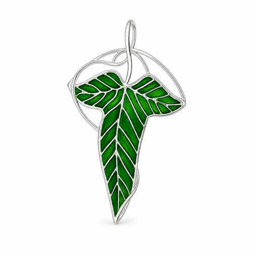 Elven Leaf Brooch Necklace